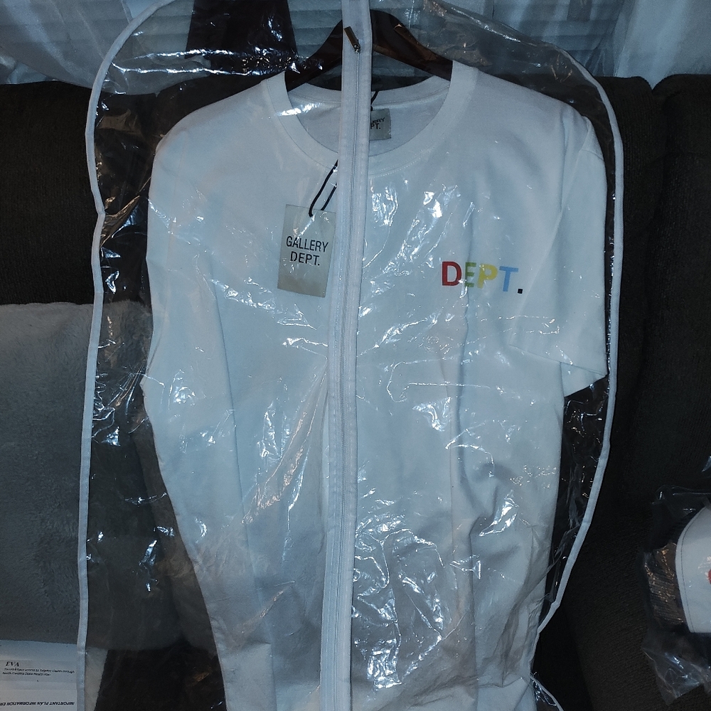 Gallery Dept White T-Shirt!!With Multicolor Logo...